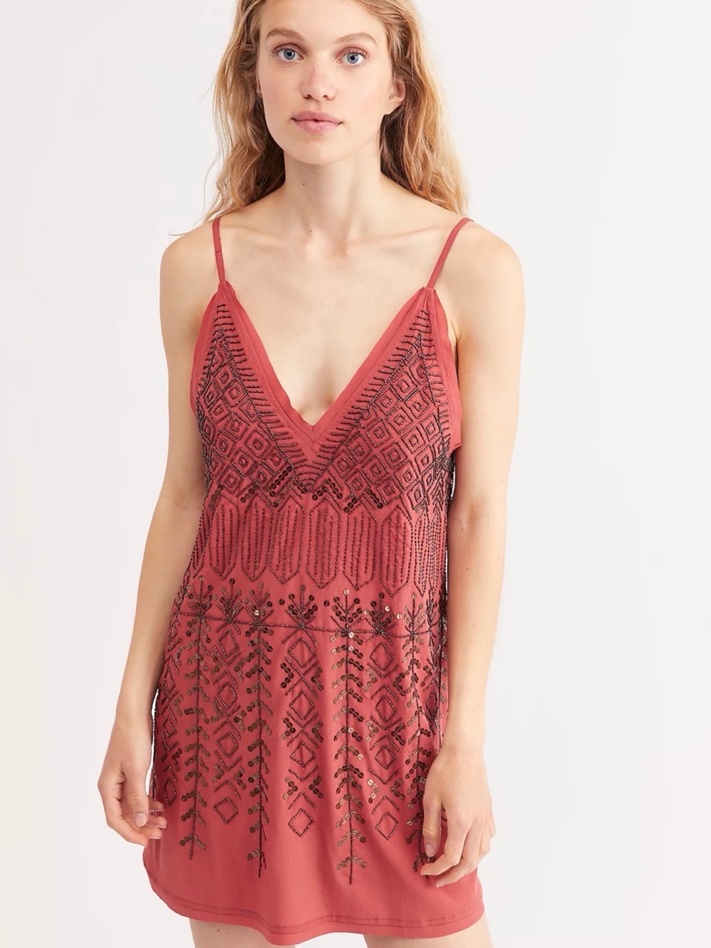 Free People Arizona Nights Embellished Slip